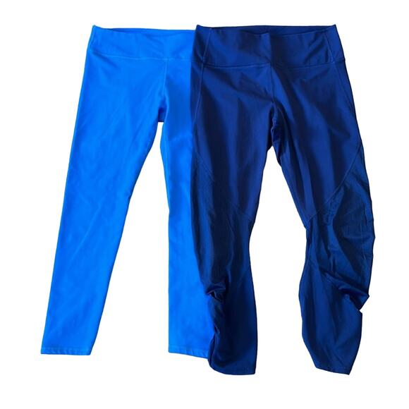 Bundle of 2 Fabletics Women's Ruched 7/8 Leggings & Mid Rise 7/8 Leggings Size L - Picture 1 of 12